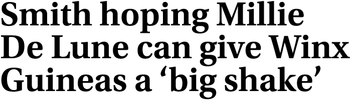 Smith hoping Millie De Lune can give Winx Guineas a ‘big shake’