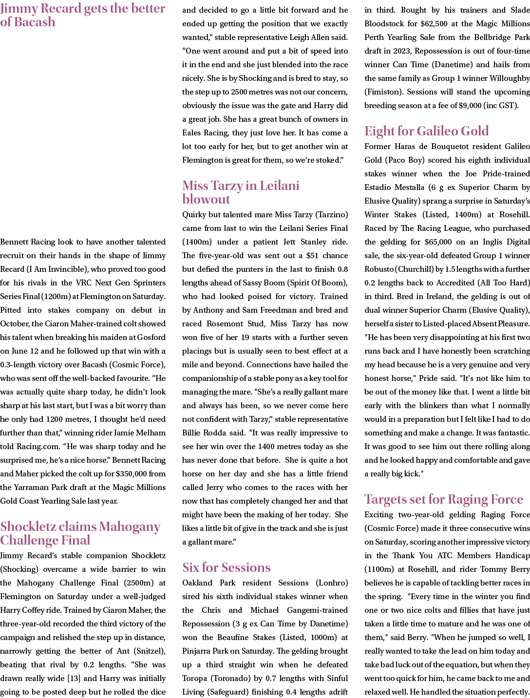 Jimmy Recard gets the better of Bacash Bennett Racing look to have another talented recruit on their hands in the sha...