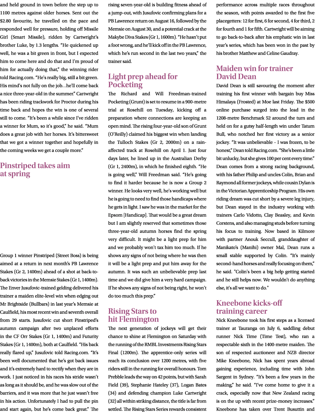 and held ground in town before the step up to 1100 metres against older horses. Sent out the $2.80 favourite, he trav...
