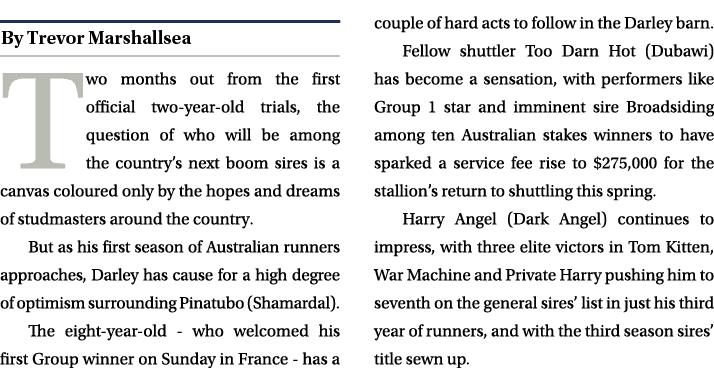 ￼ Two months out from the first official two year old trials, the question of who will be among the country’s next bo...