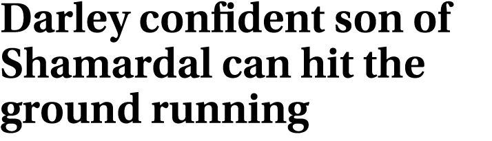 Darley confident son of Shamardal can hit the ground running 