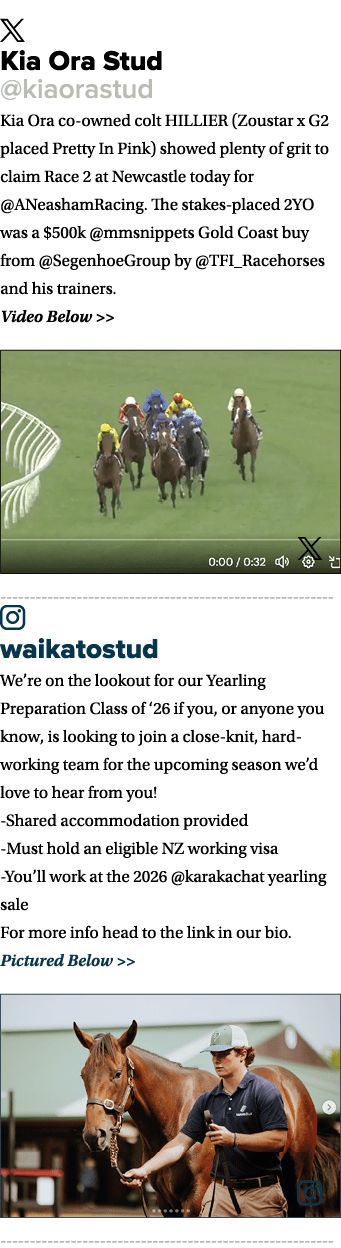 ￼ Kia Ora Stud @kiaorastud Kia Ora co owned colt HILLIER (Zoustar x G2 placed Pretty In Pink) showed plenty of grit t...