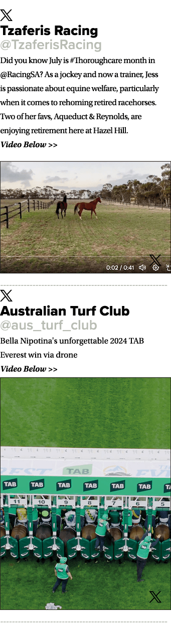 ￼ Tzaferis Racing @TzaferisRacing Did you know July is #Thoroughcare month in @RacingSA? As a jockey and now a traine...