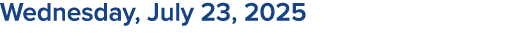 Wednesday, July 23, 2025