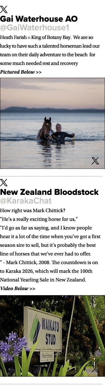 ￼ Gai Waterhouse AO @GaiWaterhouse1 Heath Farish = King of Botany Bay. We are so lucky to have such a talented horsem...