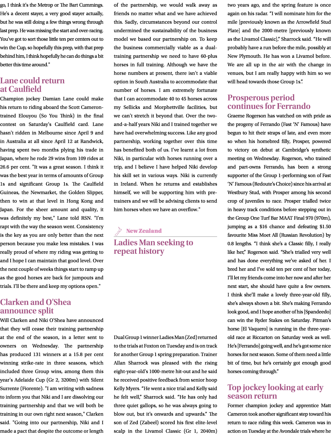 go, I think it's the Metrop or The Bart Cummings. He's a decent stayer, a very good stayer actually, but he was still...