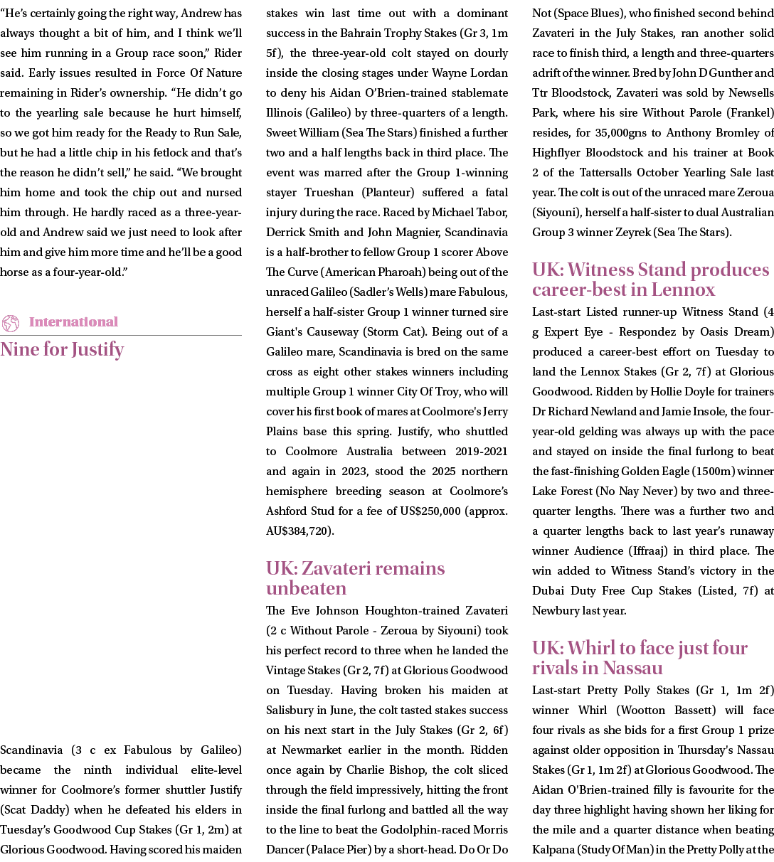 “He’s certainly going the right way, Andrew has always thought a bit of him, and I think we’ll see him running in a G...