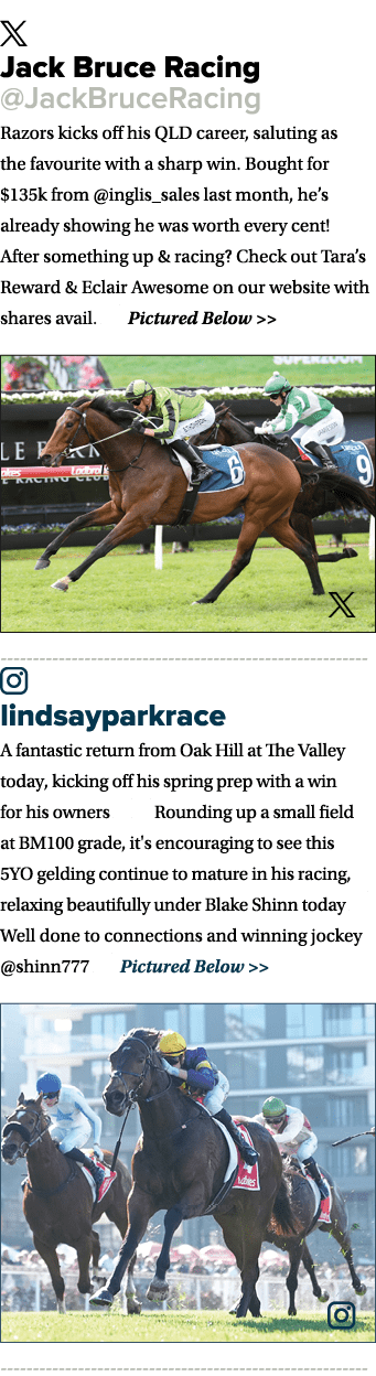 ￼ Jack Bruce Racing @JackBruceRacing Razors kicks off his QLD career, saluting as the favourite with a sharp win. Bou...