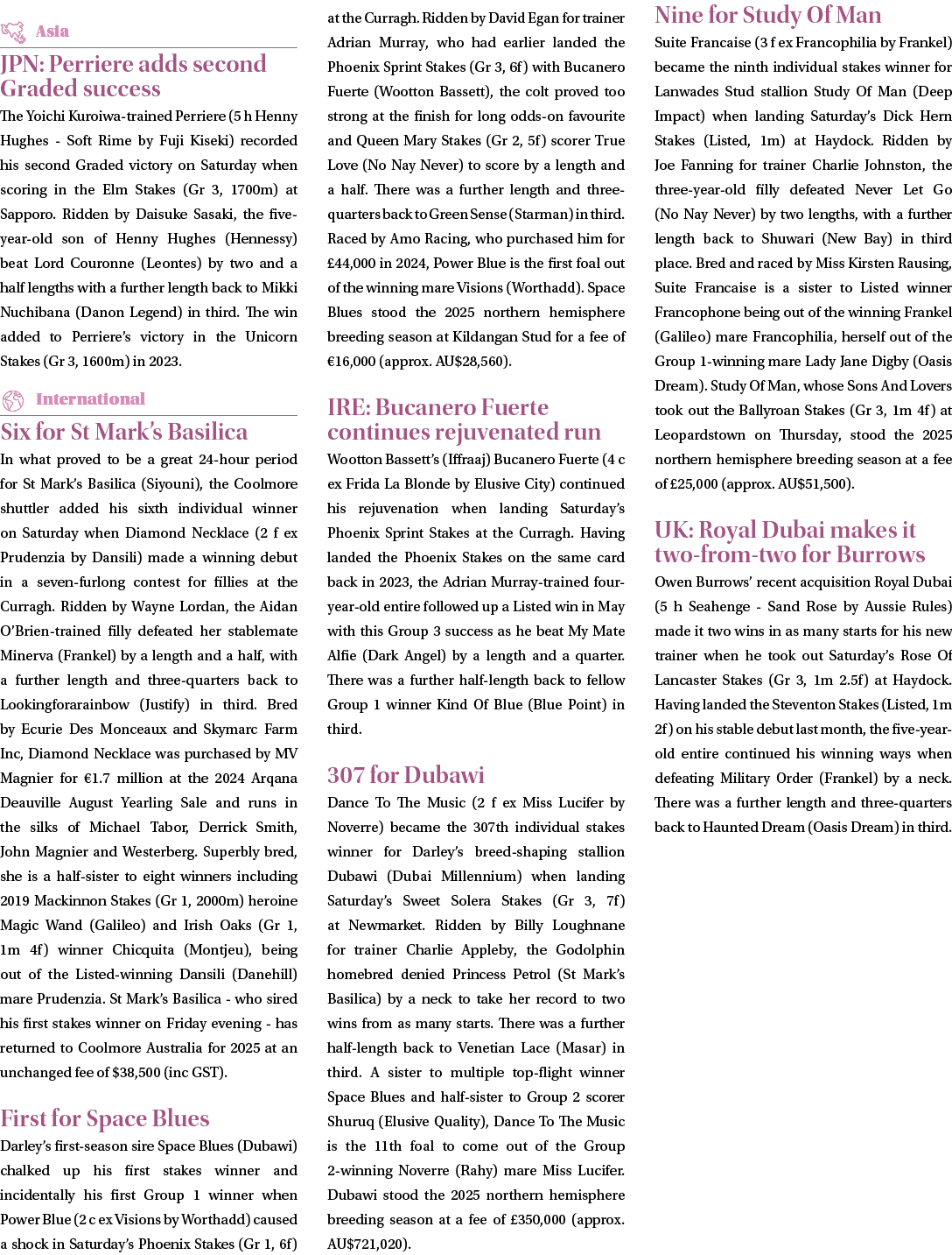 ￼ JPN: Perriere adds second Graded success The Yoichi Kuroiwa trained Perriere (5 h Henny Hughes Soft Rime by Fuji Ki...