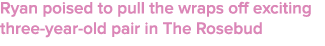 Ryan poised to pull the wraps off exciting three year old pair in The Rosebud