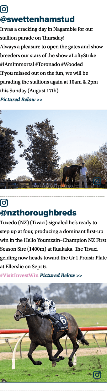 ￼ @swettenhamstud It was a cracking day in Nagambie for our stallion parade on Thursday! Always a pleasure to open th...