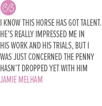 I know this horse has got talent. He’s really impressed me in his work and his trials, but I was just concerned the p...