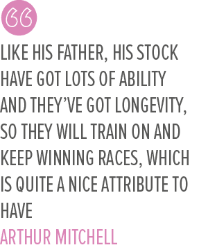 Like his father, his stock have got lots of ability and they’ve got longevity, so they will train on and keep winning...