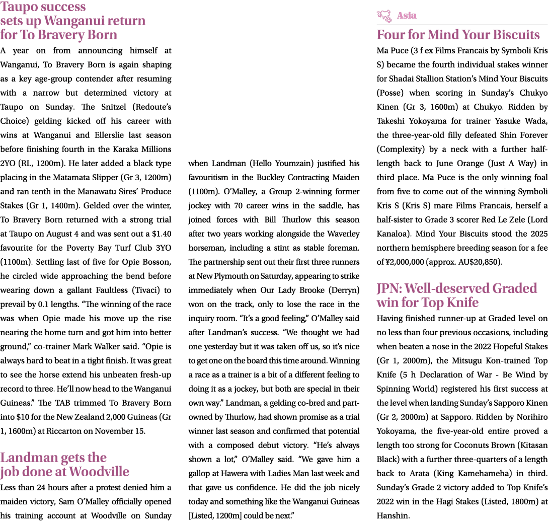 Taupo success sets up Wanganui return for To Bravery Born A year on from announcing himself at Wanganui, To Bravery B...