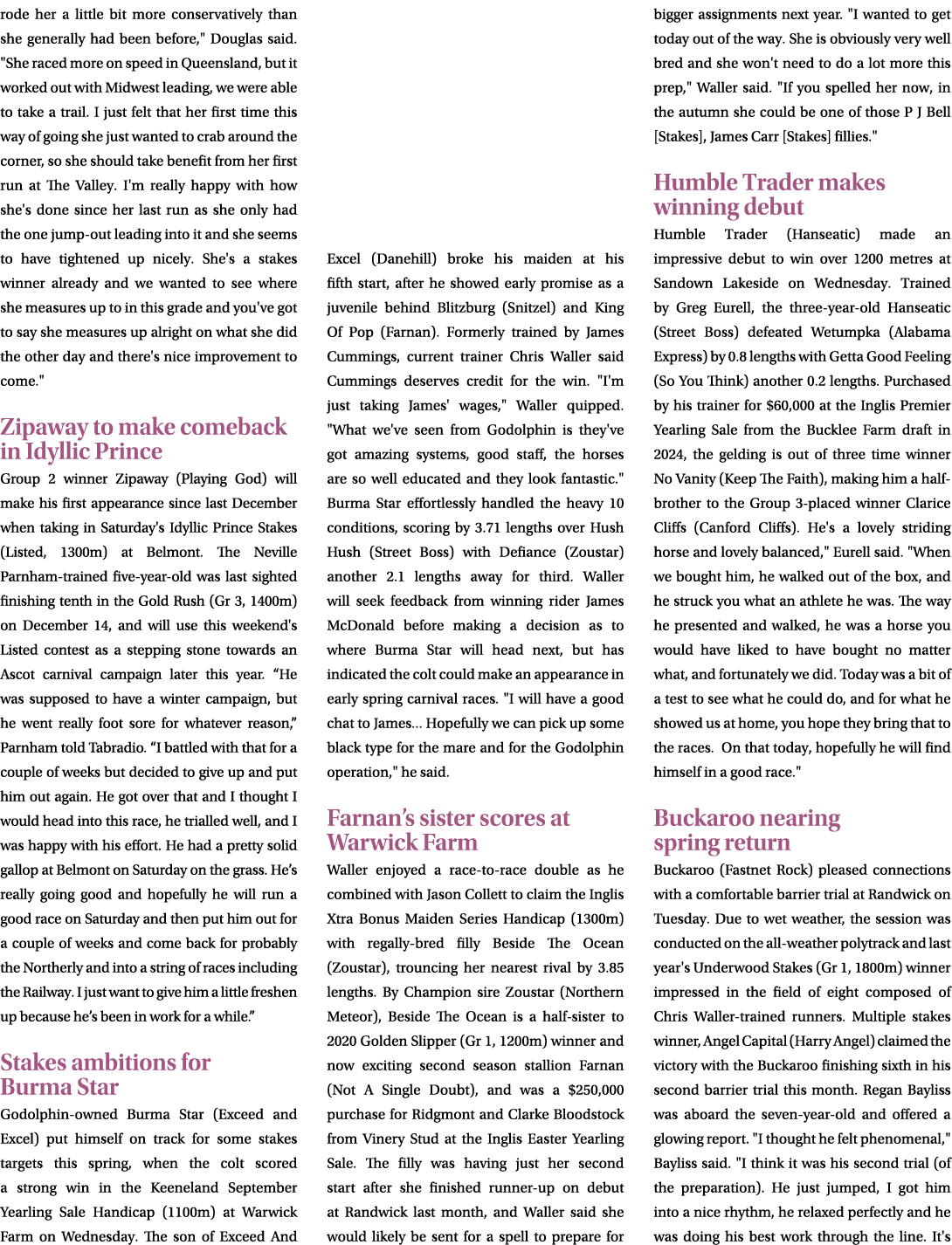 rode her a little bit more conservatively than she generally had been before,\“ Douglas said. \"She raced more on spe...