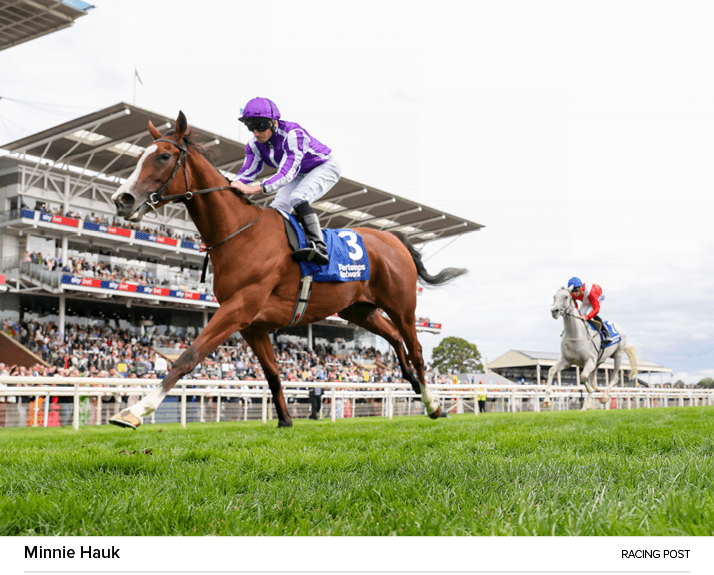 Minnie Hauk racing pos