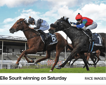 Elle Sourit winning on Saturday Race Image