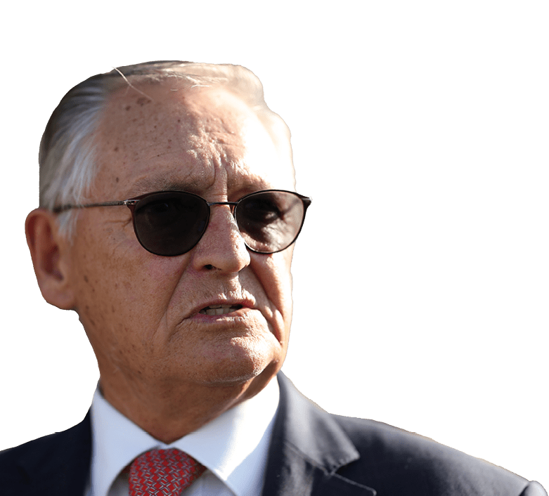 SCONE, AUSTRALIA - MAY 17: Trainer Peter Snowden looks on after Braith Nock riding Zealously win Race 6 Gro Events during Sydney Racing at Scone Race Club on May 17, 2025 in Sydney, Australia. (Photo by Jeremy Ng/Getty Images)