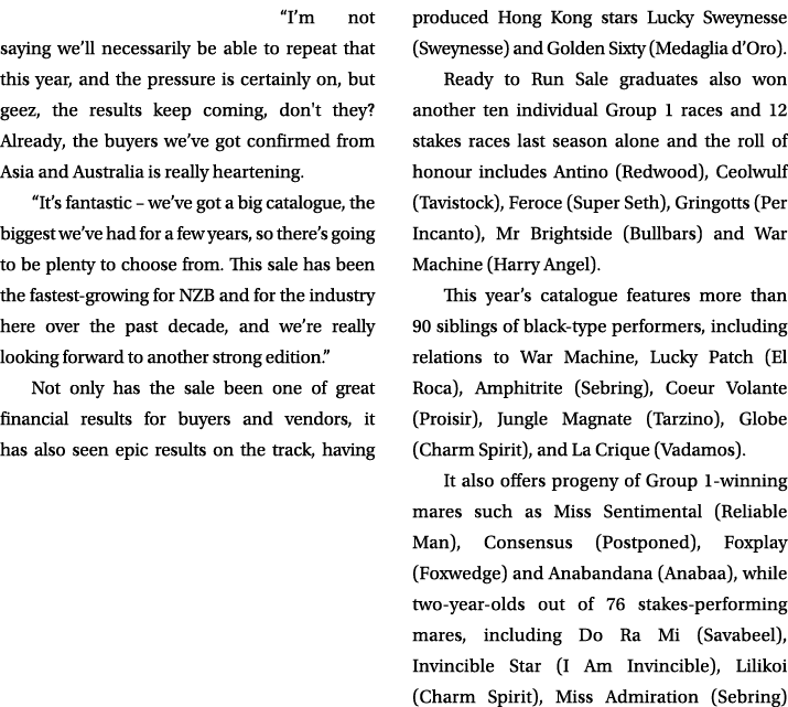 “I’m not saying we’ll necessarily be able to repeat that this year, and the pressure is certainly on, but geez, the r...