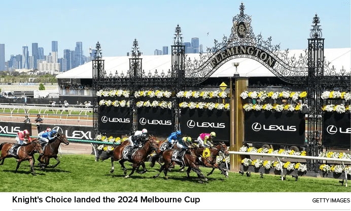 Knight's Choice landed the 2024 Melbourne Cup Getty Image