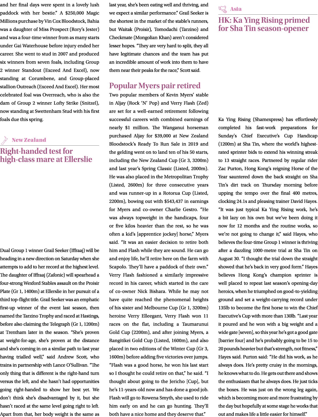 and her final days were spent in a lovely lush paddock with her bestie.” A $250,000 Magic Millions purchase by Vin Co...