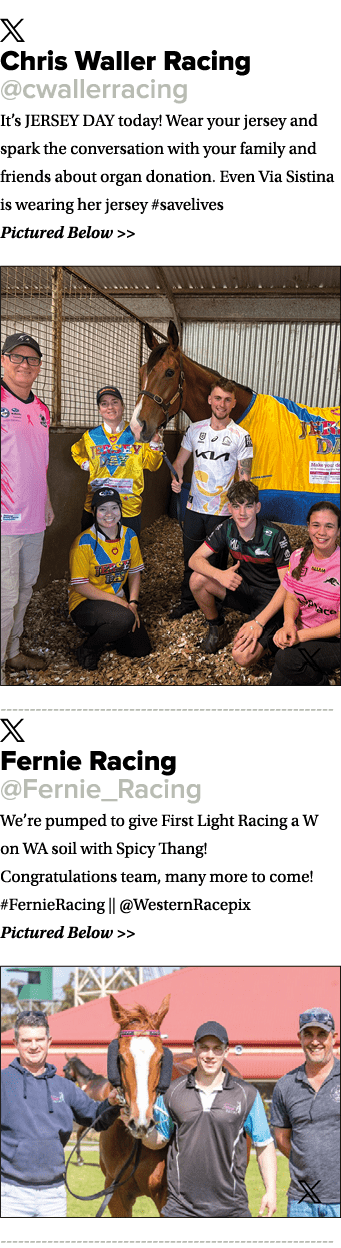 ￼ Chris Waller Racing @cwallerracing It’s JERSEY DAY today! Wear your jersey and spark the conversation with your fam...